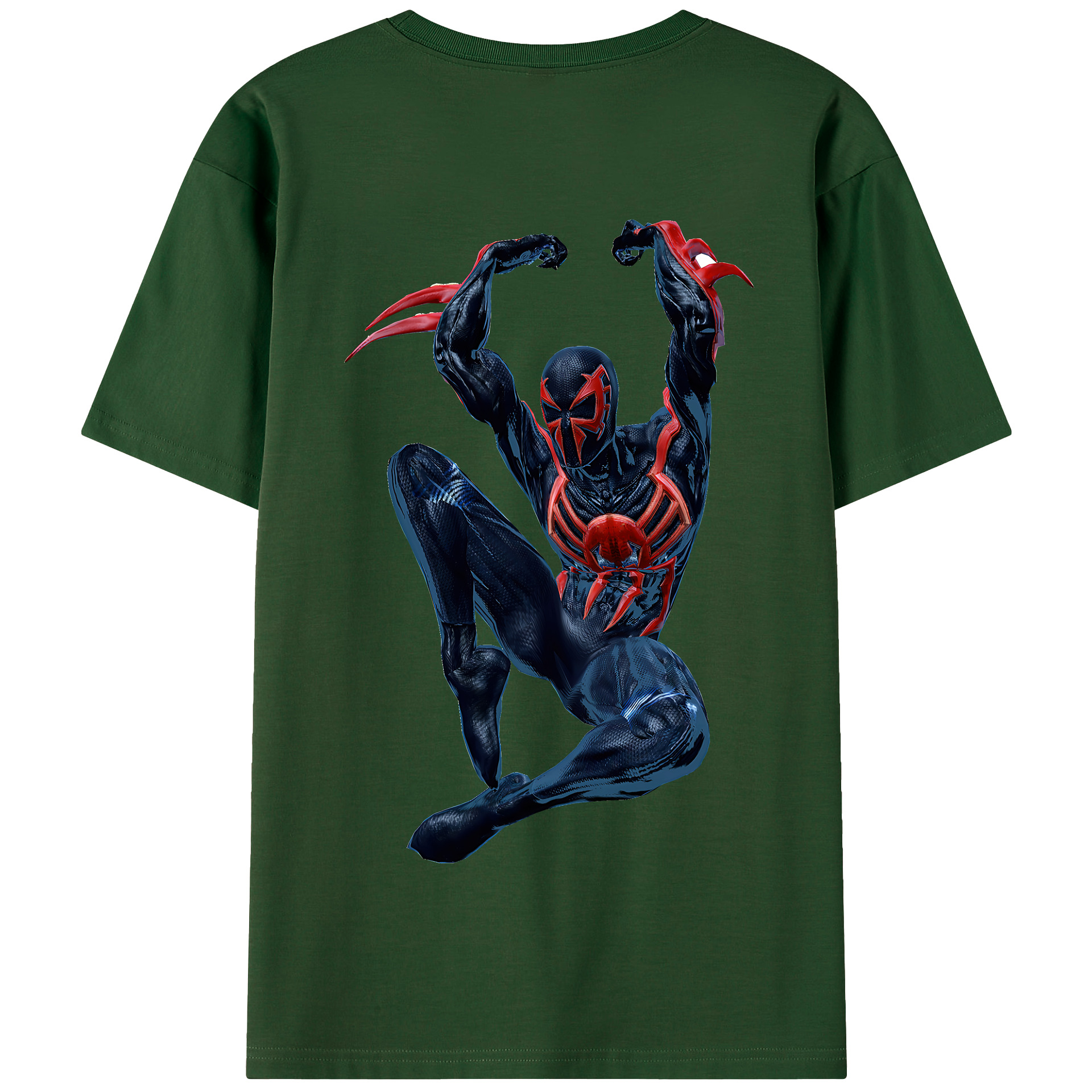 Spider Man スパイダーマン 綿100％半袖Tシャツ（背面プリント）